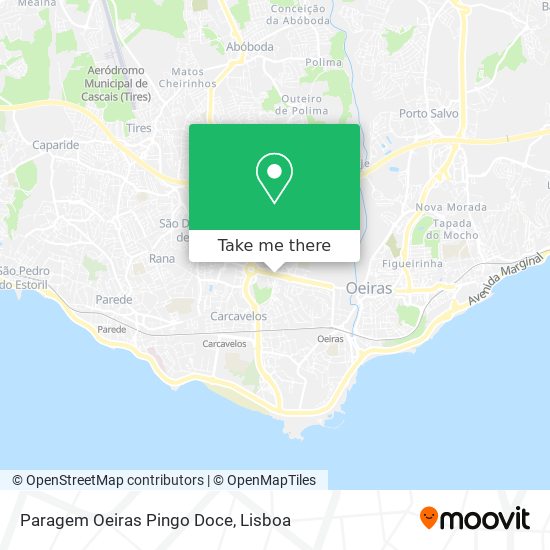 Paragem Oeiras Pingo Doce mapa