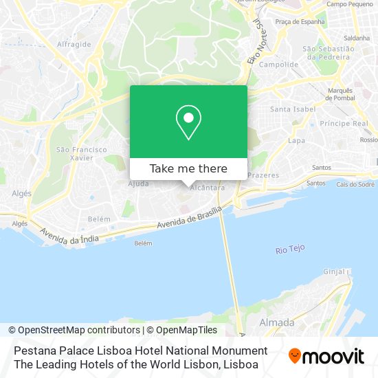 Pestana Palace Lisboa Hotel National Monument The Leading Hotels of the World Lisbon mapa