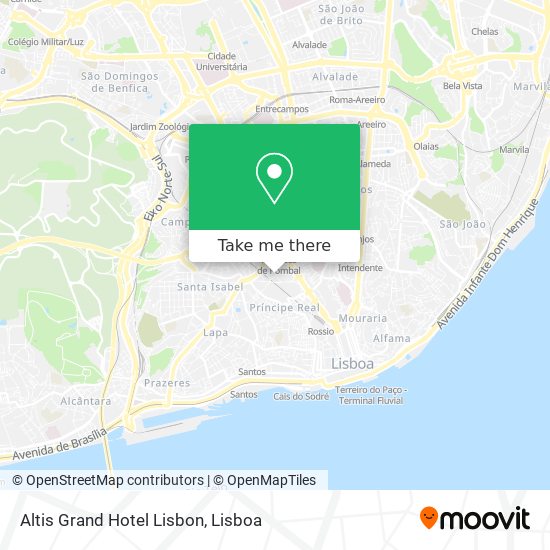 Altis Grand Hotel Lisbon mapa