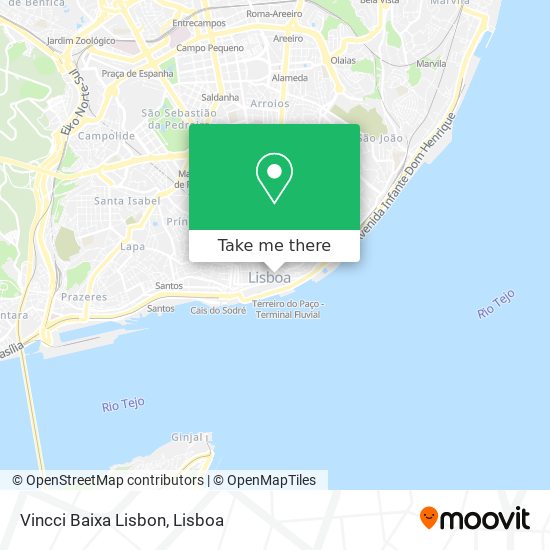 Vincci Baixa Lisbon map