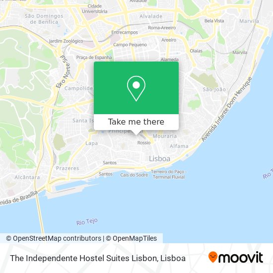 The Independente Hostel Suites Lisbon map