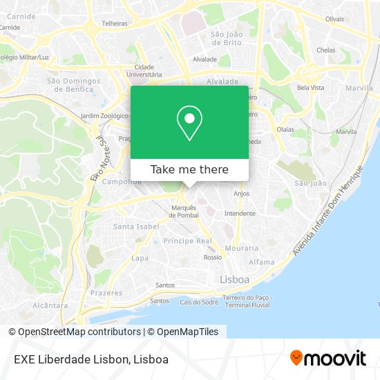 EXE Liberdade Lisbon map