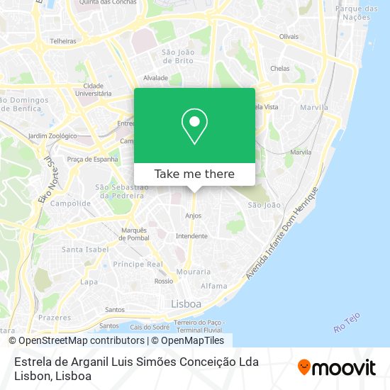 Estrela de Arganil Luis Simões Conceição Lda Lisbon map