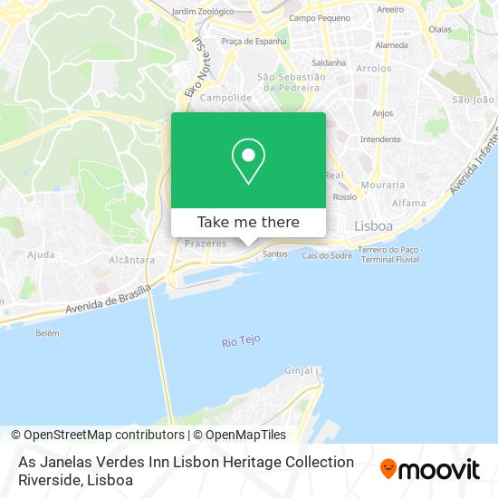 As Janelas Verdes Inn Lisbon Heritage Collection Riverside map