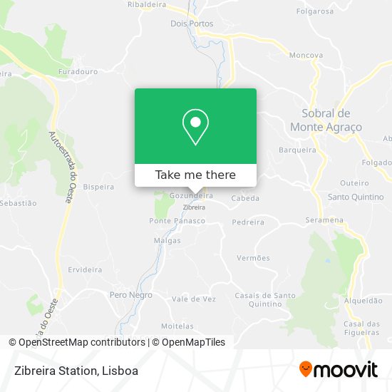 Zibreira Station mapa