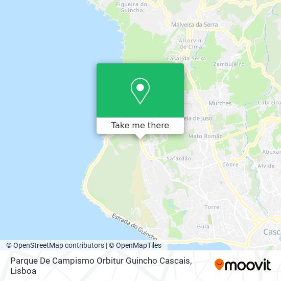 Parque De Campismo Orbitur Guincho Cascais map