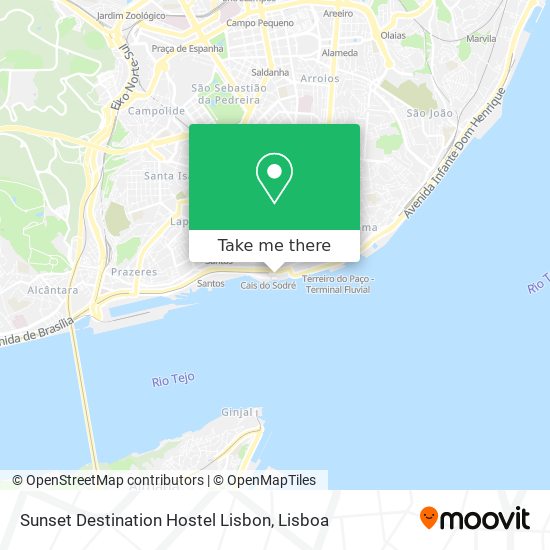 Sunset Destination Hostel Lisbon map