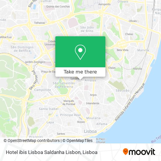 Hotel ibis Lisboa Saldanha Lisbon mapa