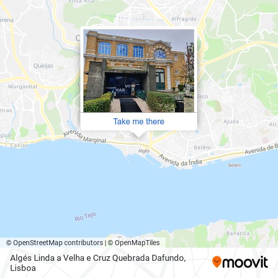 Algés Linda a Velha e Cruz Quebrada Dafundo mapa