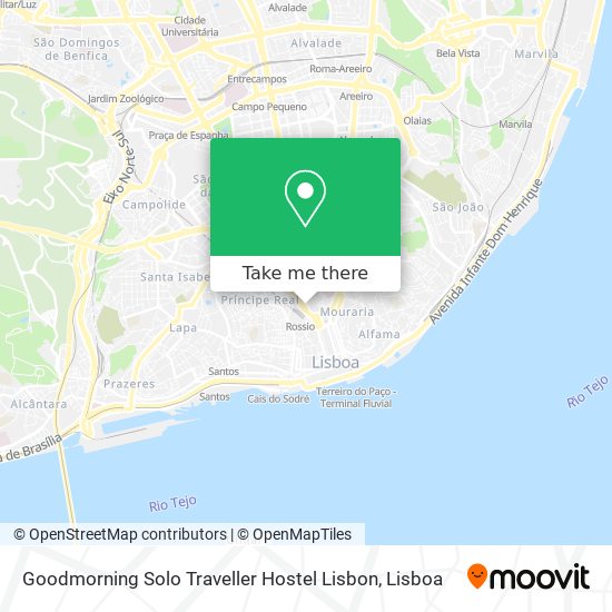 Goodmorning Solo Traveller Hostel Lisbon mapa