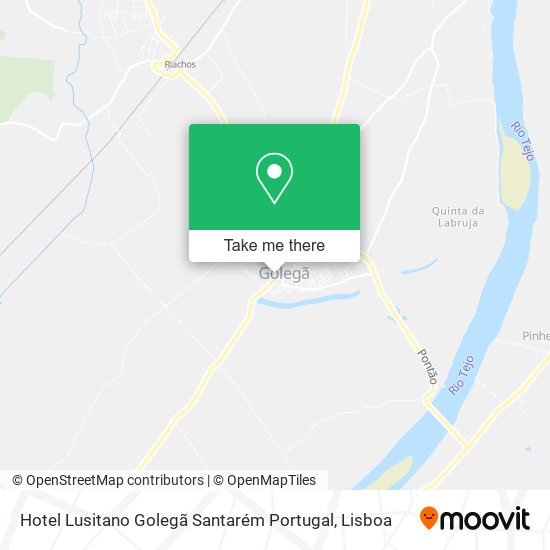 Hotel Lusitano Golegã Santarém Portugal mapa