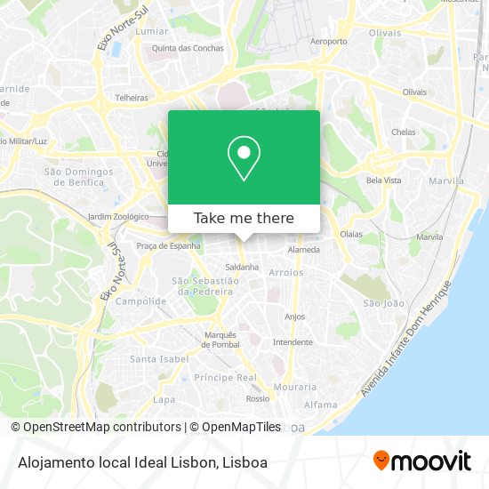 Alojamento local Ideal Lisbon map