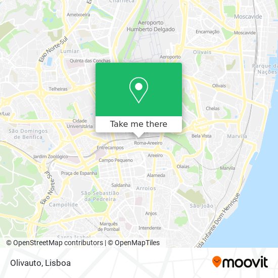 Olivauto mapa