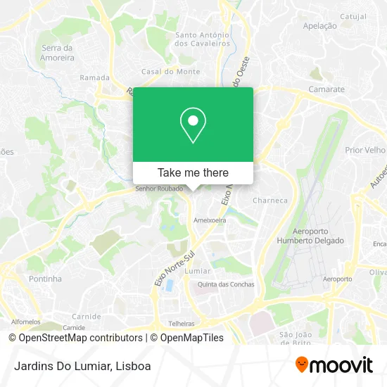 Jardins Do Lumiar map