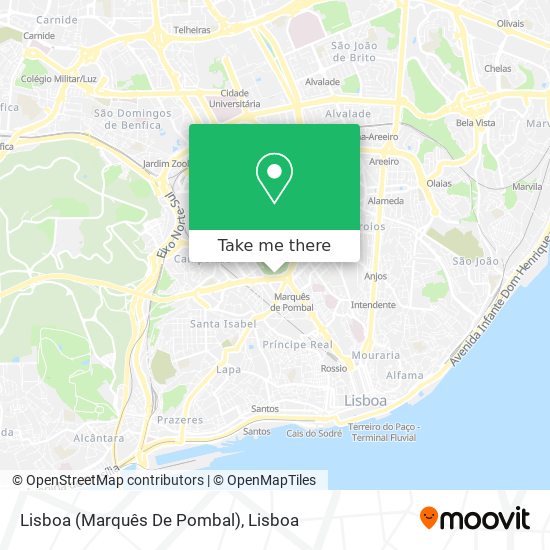 Lisboa (Marquês De Pombal) map
