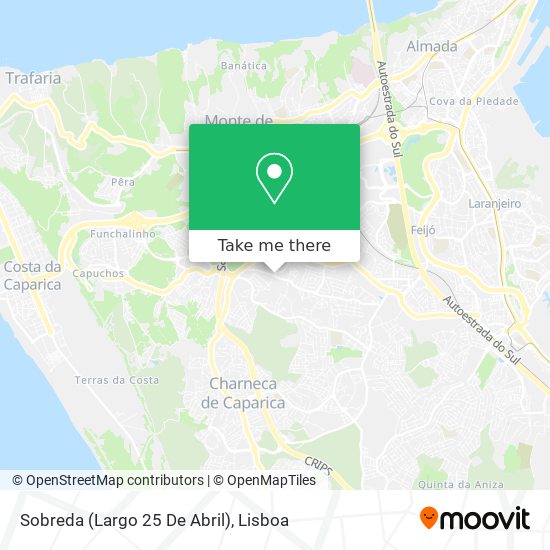Sobreda (Largo 25 De Abril) mapa