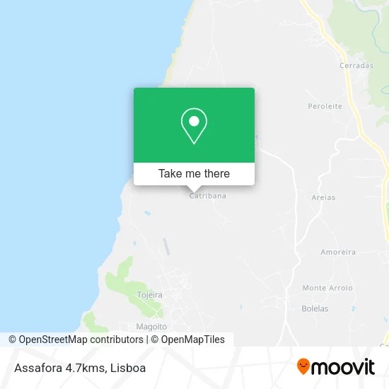 Assafora 4.7kms map
