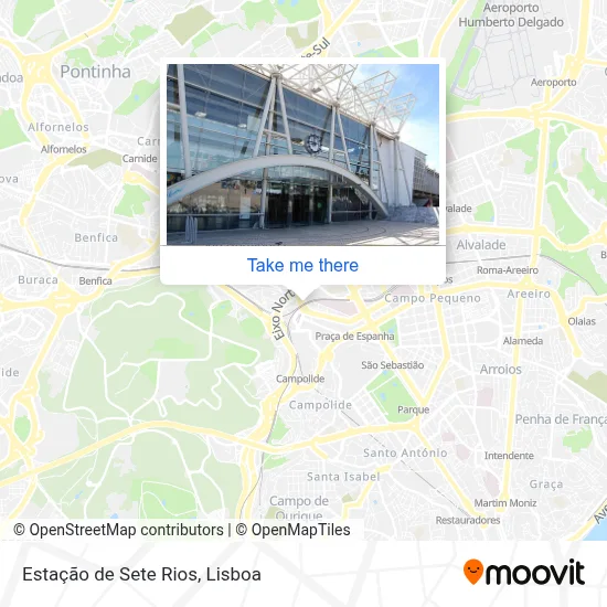 Como chegar a Estação De Sete Rios em Lisboa por autocarro, comboio ou ...
