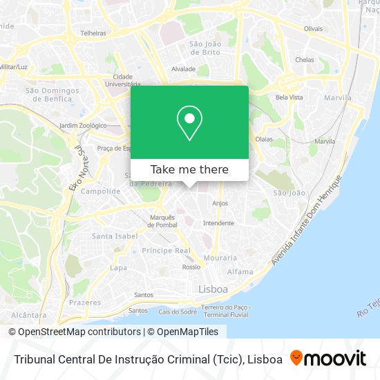 Tribunal Central De Instrução Criminal (Tcic) map