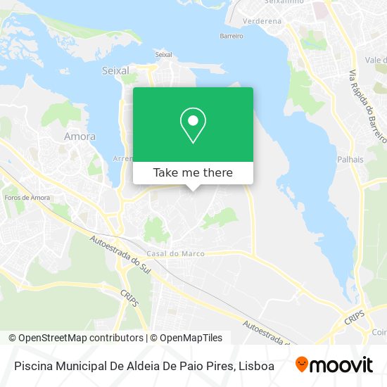 Piscina Municipal De Aldeia De Paio Pires mapa