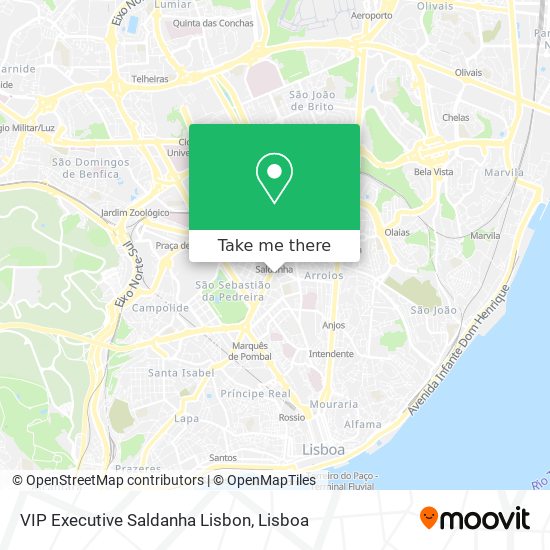 VIP Executive Saldanha Lisbon map