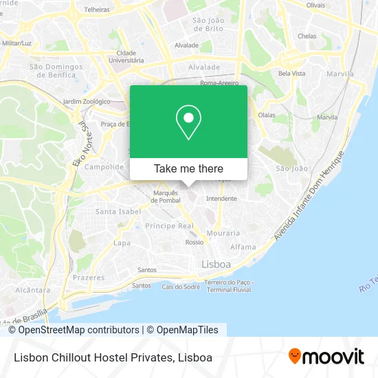 Lisbon Chillout Hostel Privates map