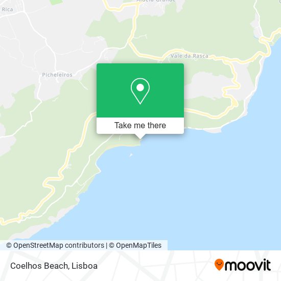 Coelhos Beach map