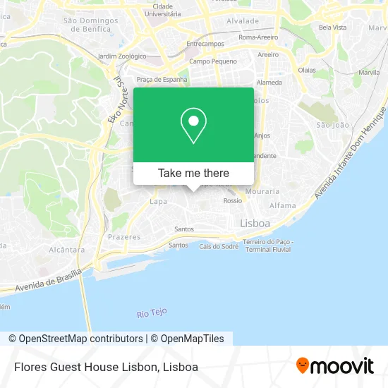 Flores Guest House Lisbon map