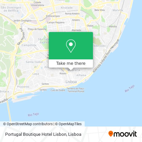 Portugal Boutique Hotel Lisbon map