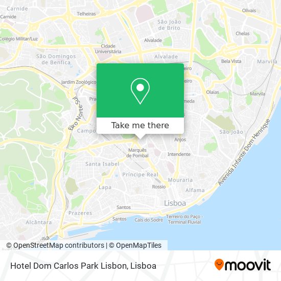 Hotel Dom Carlos Park Lisbon mapa