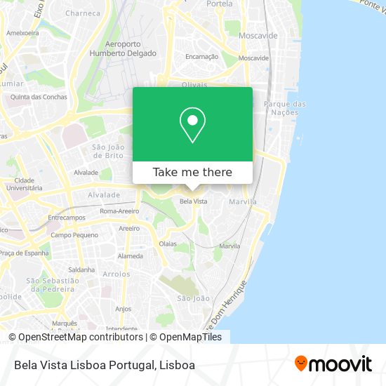Bela Vista Lisboa Portugal map