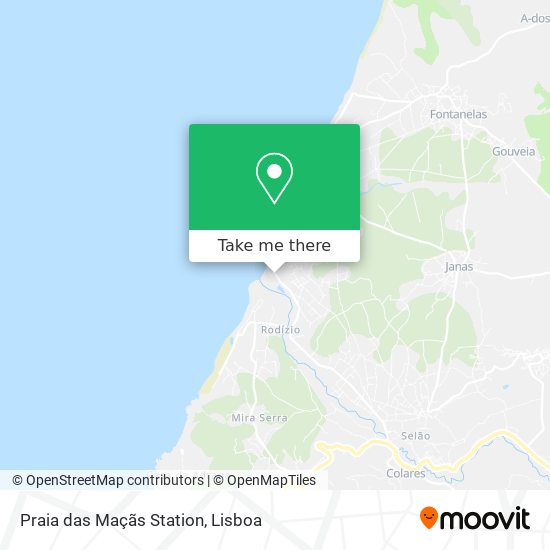 Praia das Maçãs Station mapa