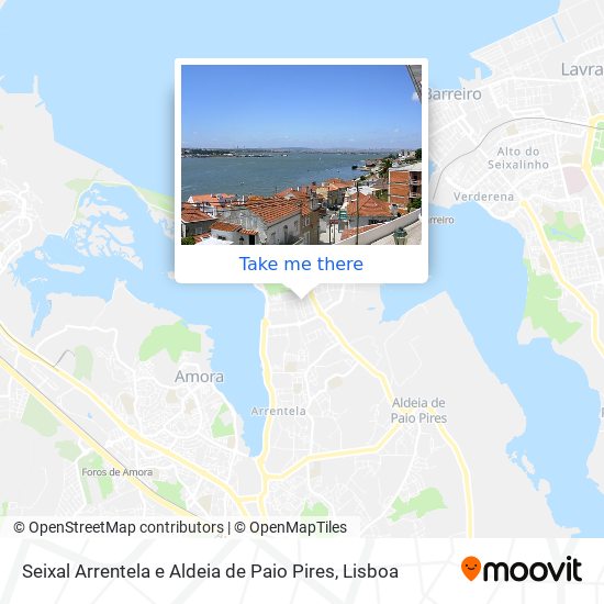 Seixal Arrentela e Aldeia de Paio Pires map