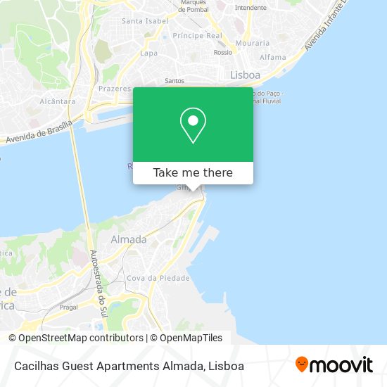 Cacilhas Guest Apartments Almada map