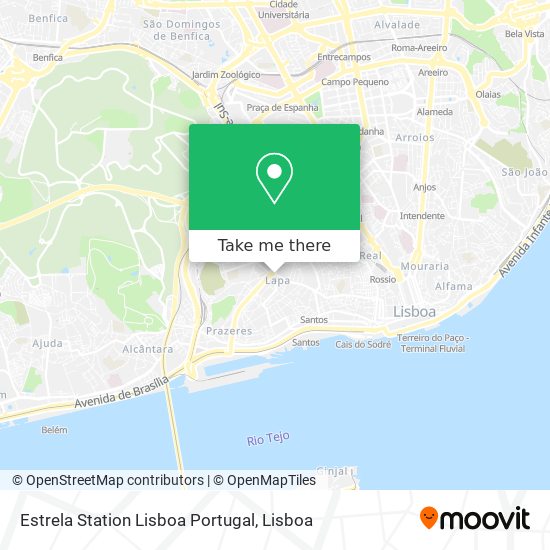 Estrela Station Lisboa Portugal map