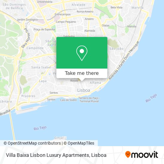 Villa Baixa Lisbon Luxury Apartments map