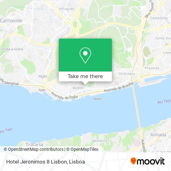 Hotel Jeronimos 8 Lisbon map