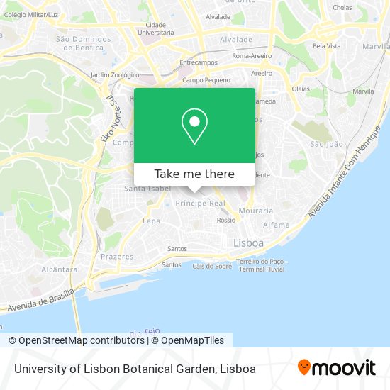 University of Lisbon Botanical Garden mapa