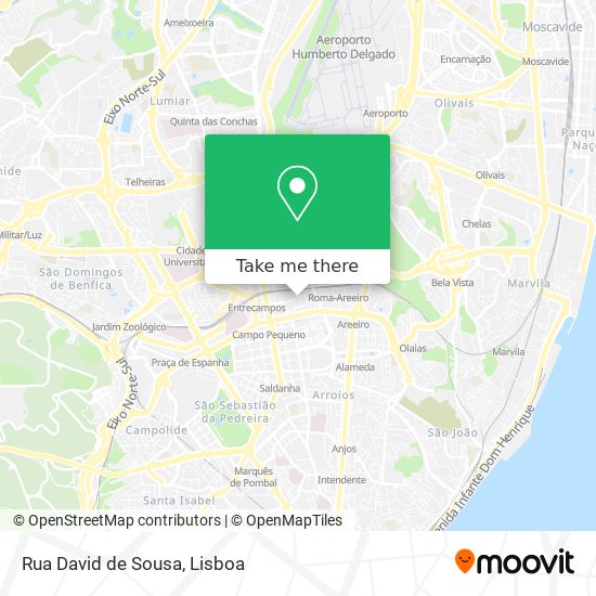 Rua David de Sousa mapa