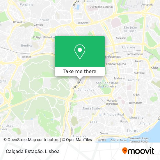 Calçada Estação map