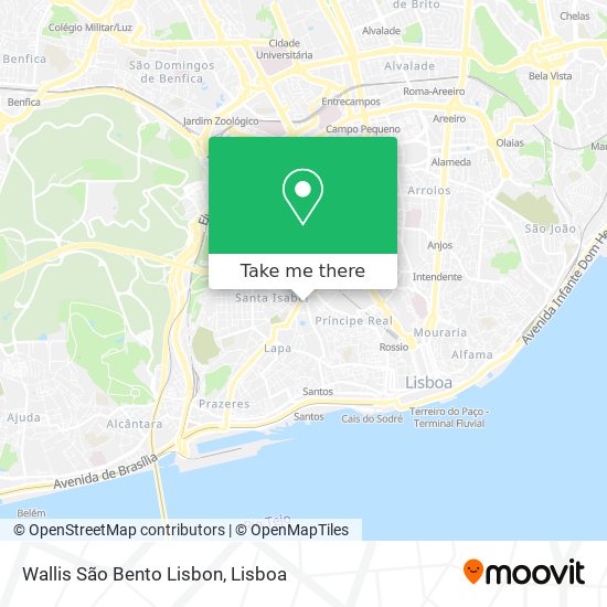 Wallis São Bento Lisbon map