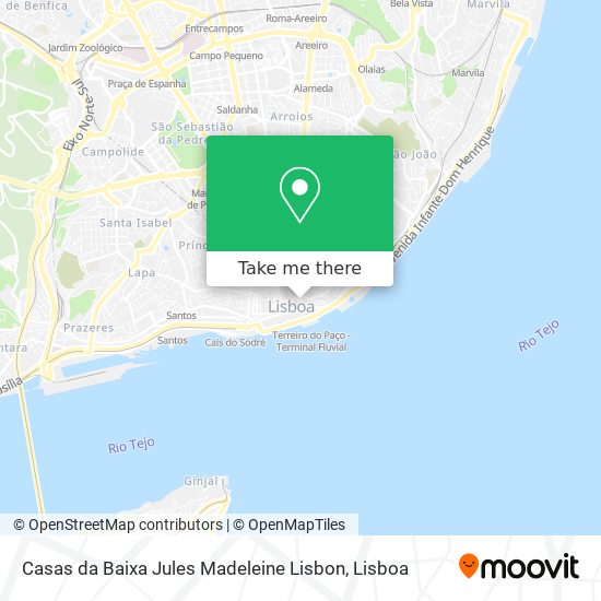 Casas da Baixa Jules Madeleine Lisbon map