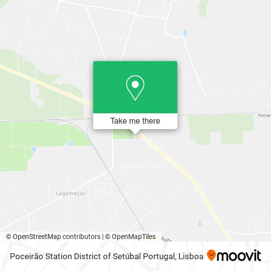 Poceirão Station District of Setúbal Portugal mapa