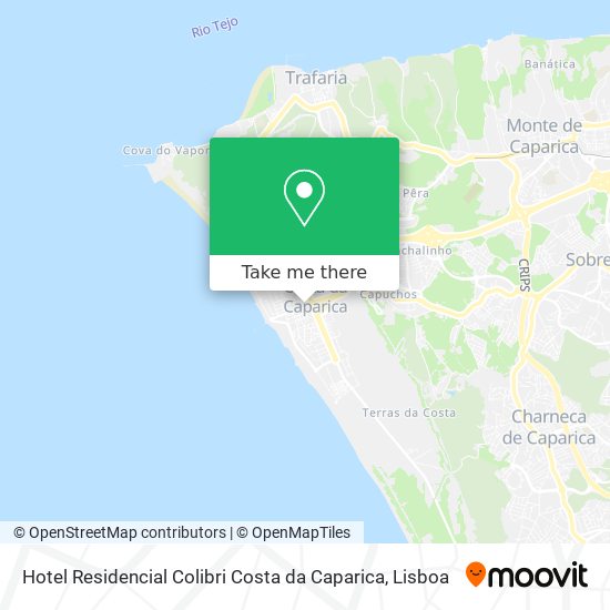 Hotel Residencial Colibri Costa da Caparica mapa