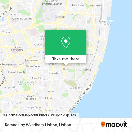 Ramada by Wyndham Lisbon mapa