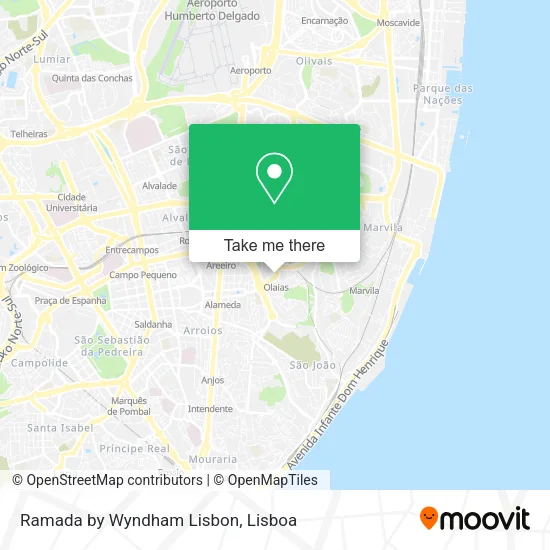 Ramada by Wyndham Lisbon map