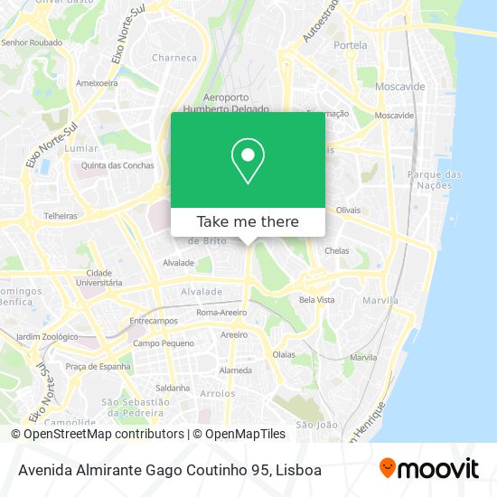 Avenida Almirante Gago Coutinho 95 mapa