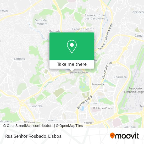 Rua Senhor Roubado mapa