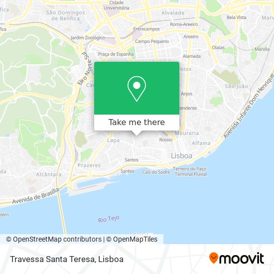 Travessa Santa Teresa mapa