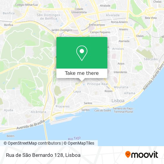 Rua de São Bernardo 128 mapa